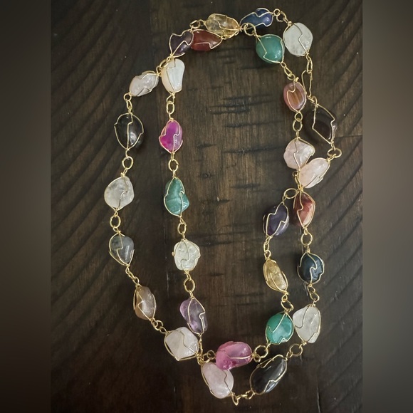 Authentic Multi-Gemstone Necklace - Picture 2 of 2